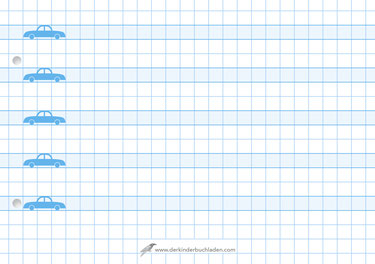 FOXi - numbers - writing learning pad - A5 landscape - 8 mm - starter AUTO (round) - contrast line
