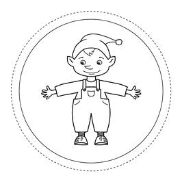 WEIHNACHTSWICHTEL-Mal- & Bastelbuch