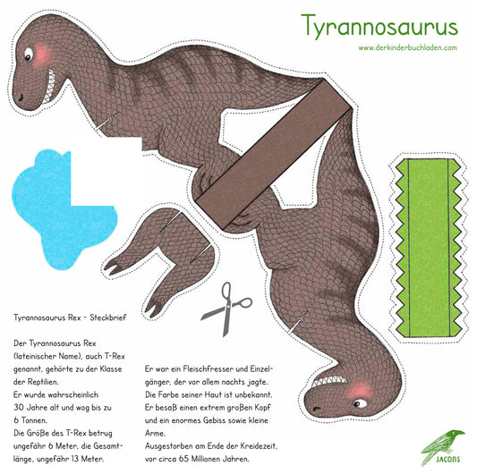 Tyrannosaurus Rex - Bastelbogen