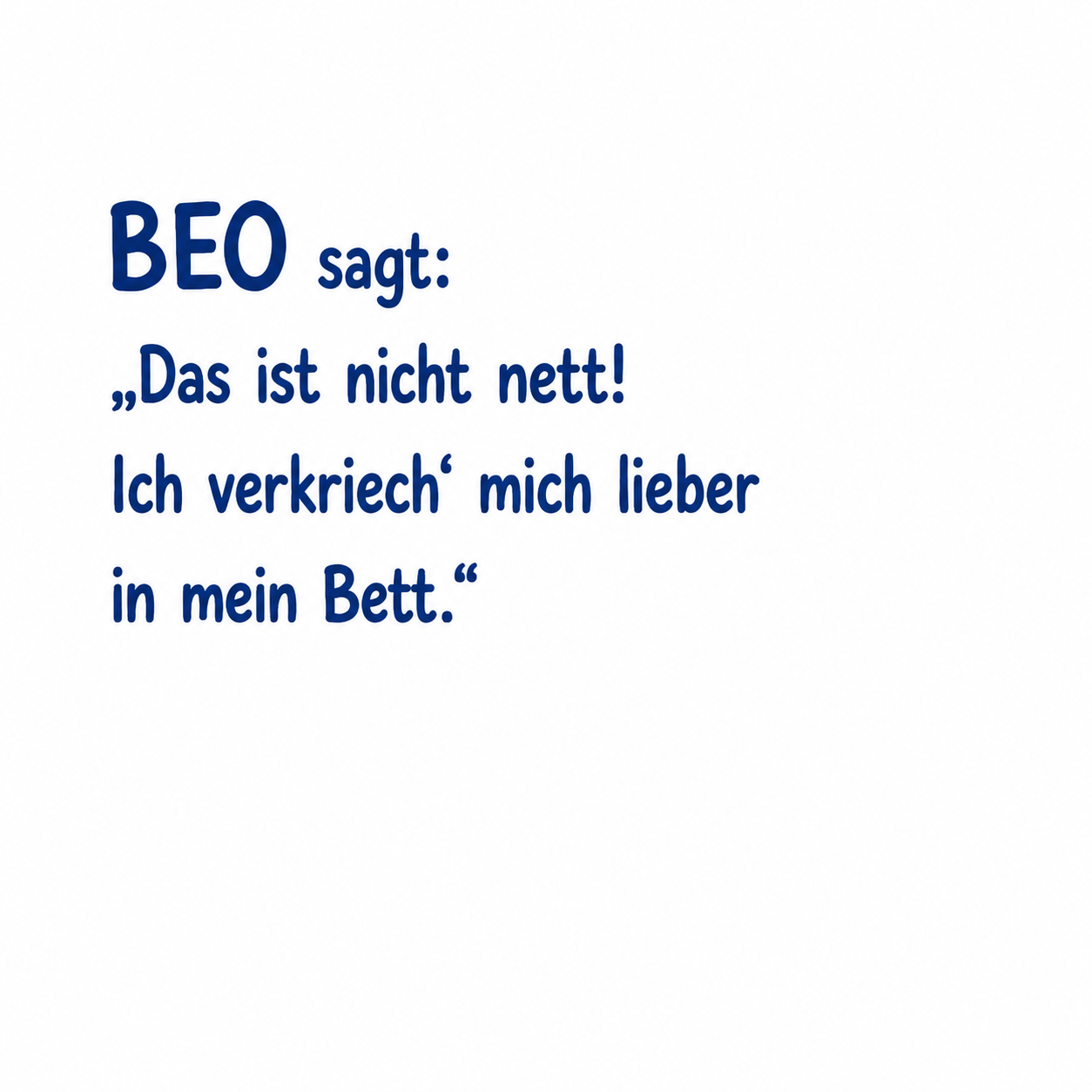 BEO bekommt eine Zahnspange