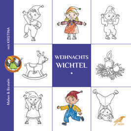 WEIHNACHTSWICHTEL-Mal- & Bastelbuch